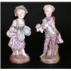 Image 1 : PAIR OF PLAU PORCELAIN FIGURES, German. 1907-1922. By Dressel, Kister & Cie. Each wearing 18th...