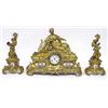 Image 1 : THREE PIECE LOUIS XV STYLE GILT BRONZE AND "SEVRES" PORCELAIN CLOCK GARNITURE, French. Late 19t...