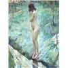 Image 1 : OLEG LOMAKINE (Russian. Born 1924), "Female Nude by the River". Signed in Cyrillic l/r. Also si...