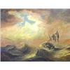 Image 1 : EUROPEAN SCHOOL (19th Century), "Sailing Vessel in a Storm". Unsigned., Oil on Canvas. Measur...
