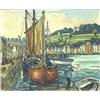 Image 1 : HENRI TURON-LAGAU (French. 20th Century), "Harbor Scene". Signed H. Turon-Lagau and dated 48 l/...