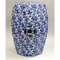 STAFFORDSHIRE POTTERY GARDEN SEAT, English. 1862-1904. By J. Dimmock & Co. Impressed factory ma...