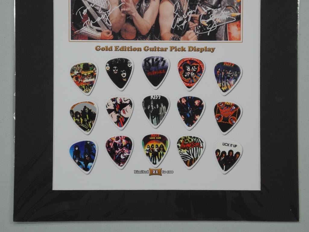 Kiss Gold Edition Guitar Pick Display. 15 Picks. LE 100 Worldwide