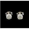 Image 1 : 14KT White Gold 1.35 ctw Diamond Stud Earrings