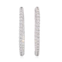 14KT White Gold 1.93 ctw Diamond Earrings