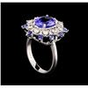 Image 4 : 14KT White Gold 3.43 ctw Tanzanite and Diamond Ring