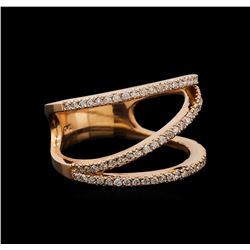 14KT Rose Gold 0.45 ctw Diamond Ring