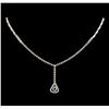 Image 1 : 14KT White Gold 1.03 ctw Diamond Necklace