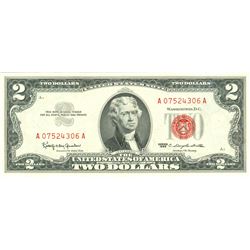 1963 $2 Choice Circulated Red Seal Note
