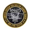Image 2 : .999 Silver Bally's Las Vegas, Nevada $10 Casino Gaming Token Limited Edition