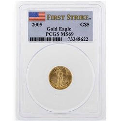 2005 $5 American Gold Eagle Coin PCGS MS69