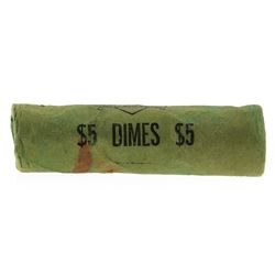 Roll of (50) 1964 Brilliant Uncirculated Roosevelt Dimes