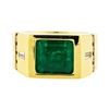 Image 2 : 18KT Yellow Gold 6.82ct Emerald and Diamond Ring