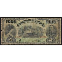 1902 $4 Dominion of Canada Bank Note