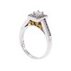 Image 3 : 18KT White and Yellow Gold 1.00ctw Emerald Cut Diamond Engagement Ring