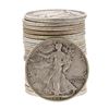 Image 1 : (20) Assorted 1916-1946 Circulated Silver Walking Liberty Half Dollar Coins