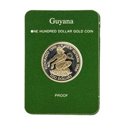 1976 $100 Republic of Guyana Gold Proof Coin