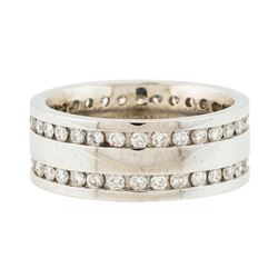 14KT White Gold Mens Anniversary Ring