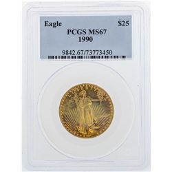 1990 $25 American Gold Eagle Coin PCGS MS67