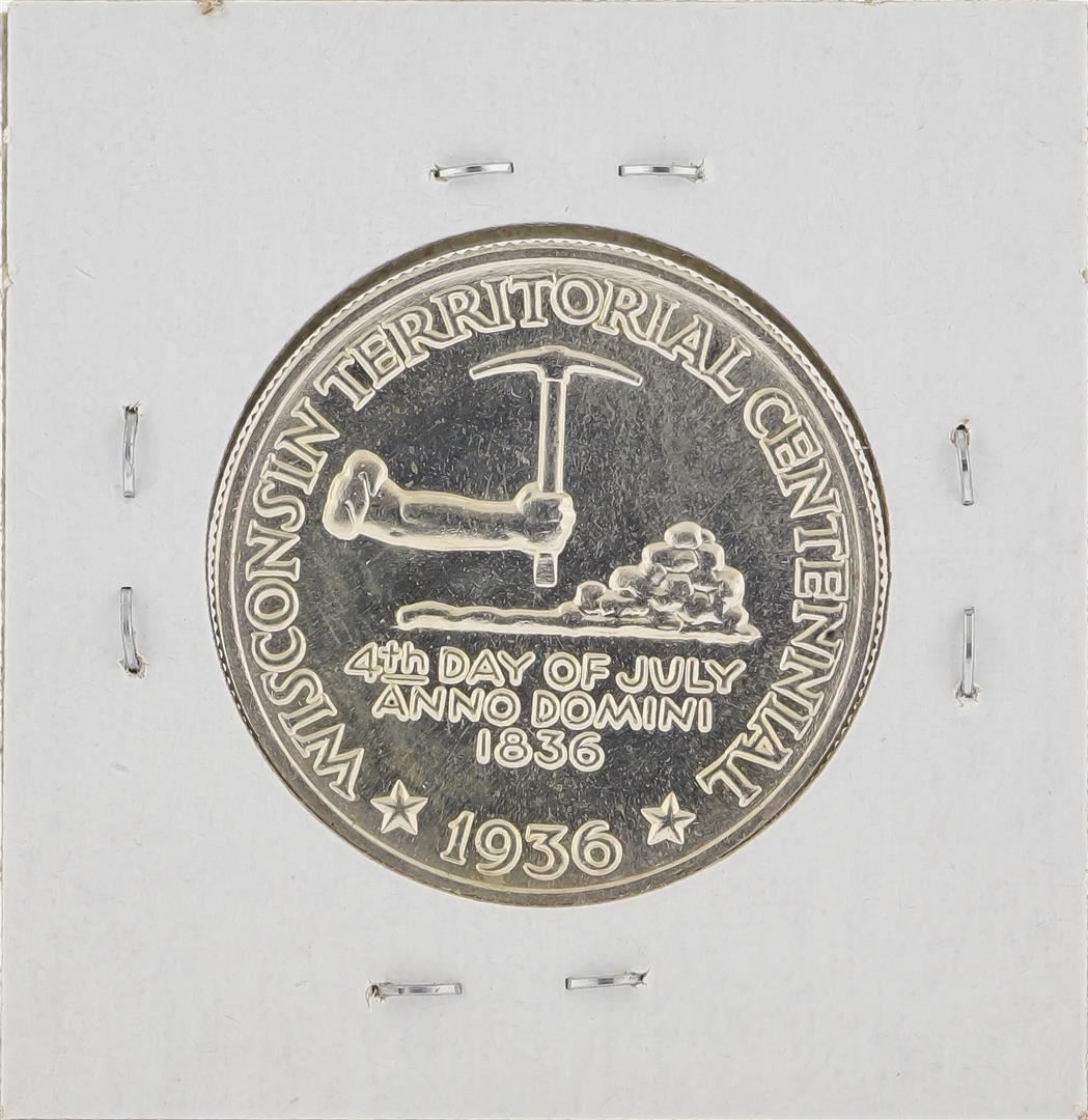 1936 Wisconsin Territorial Centennial Commemorative Half Dollar Coin