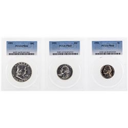 Set of (5) 1951 Proof Set PCGS Graded