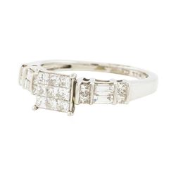 14KT White Gold 1.00ctw Diamond Ring