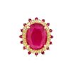 Image 2 : 14KT Yellow Gold 11.76ctw Ruby and Diamond Ring