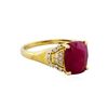 Image 1 : 14KT Yellow Gold 4.92ct Ruby and Diamond Ring