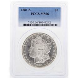 1881-S $1 Morgan Silver Dollar Coin PCGS MS66