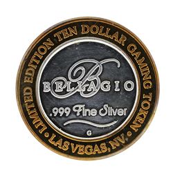 .999 Silver Bellagio Las Vegas, NV $10 Casino Limited Edition Gaming Token