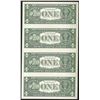 Image 2 : Uncut sheet of (4) 2009 $1 Federal Reserve Notes