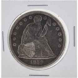 1859 Seated Liberty Dollar Coin
