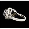 Image 3 : 14KT White Gold 7.40ctw Black Diamond Ring