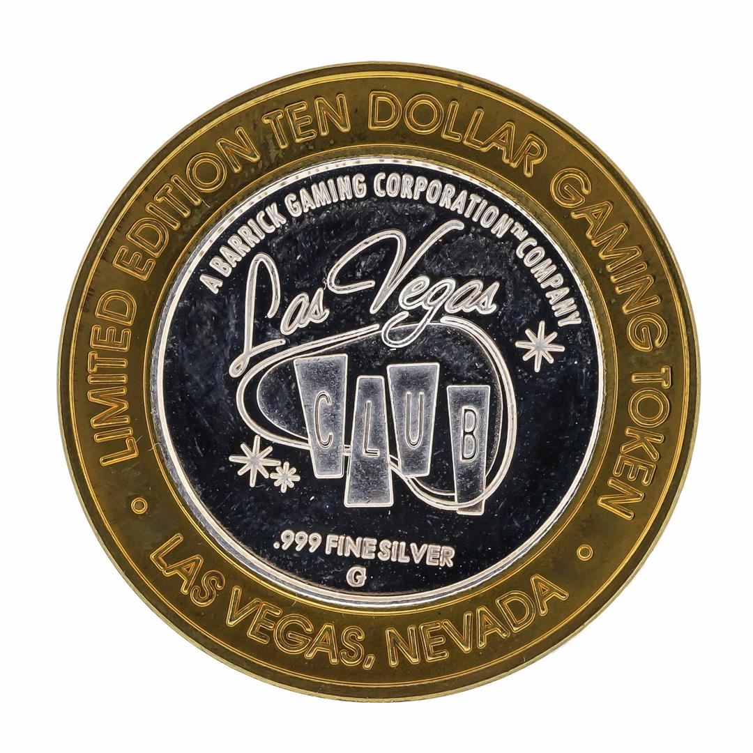 .999 Silver Las Vegas Club 10 Casino Gaming Token Limited Edition