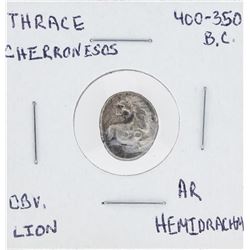 400-350 Thrace Cherronesos Lion and Hemidrachm Coin
