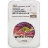 Image 1 : 2008 Gilt Australia Silver Kangaroo Colorized Coin NGC PF70 Ultra Cameo