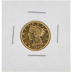 1889 $5 Liberty Head Half Eagle Gold Coin