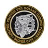 Image 1 : .999 Silver Silver City Las Vegas, Nevada $10 Gaming Token Limited Edition
