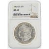Image 1 : 1883-CC $1 Morgan Silver Dollar Coin NGC MS63