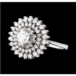 14KT White Gold 1.07ctw Diamond Ring