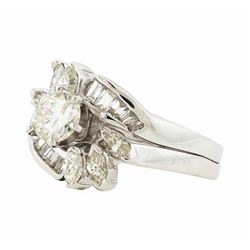 14KT White Gold 1.20ctw Diamond Ring