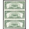 Image 2 : Lot of (3) 1963 $5 Red Seal Legal Tender Notes