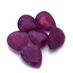 11.59ctw Pear Mixed Ruby Parcel