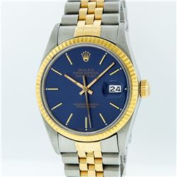 Rolex Mens Two Tone 14KT Yellow Gold Datejust Wristwatch