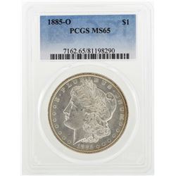 1885-O $1 Morgan Silver Dollar Coin PCGS MS65