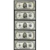 Image 1 : Lot of (5) 1934D $5 Silver Certificate Notes