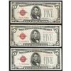 Image 1 : Lot of (3) 1928F $5 Legal Tender Notes