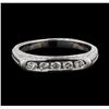 Image 2 : Platinum 0.30ctw Diamond Engraved Scroll Design Ring
