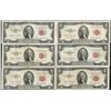 Image 1 : Lot of (6) 1953B $2 Legal Tender Notes