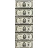 Image 1 : Lot of (6) 1953B $5 Silver Certificate Notes